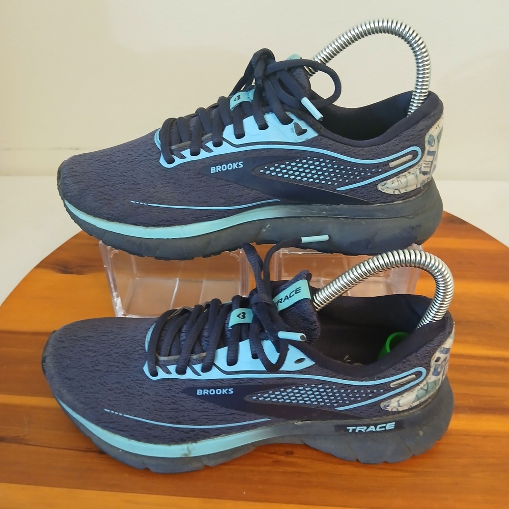 Brooks Trace 2 Women 6 Blue Running Shoes Sneakers 1203751B445